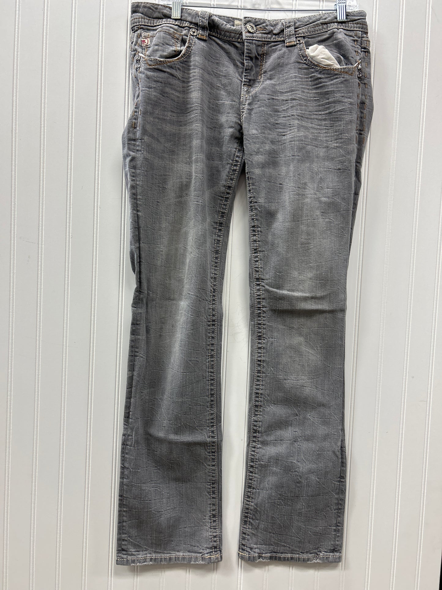 Jeans Boot Cut By Cmb In Grey Denim, Size:10L
