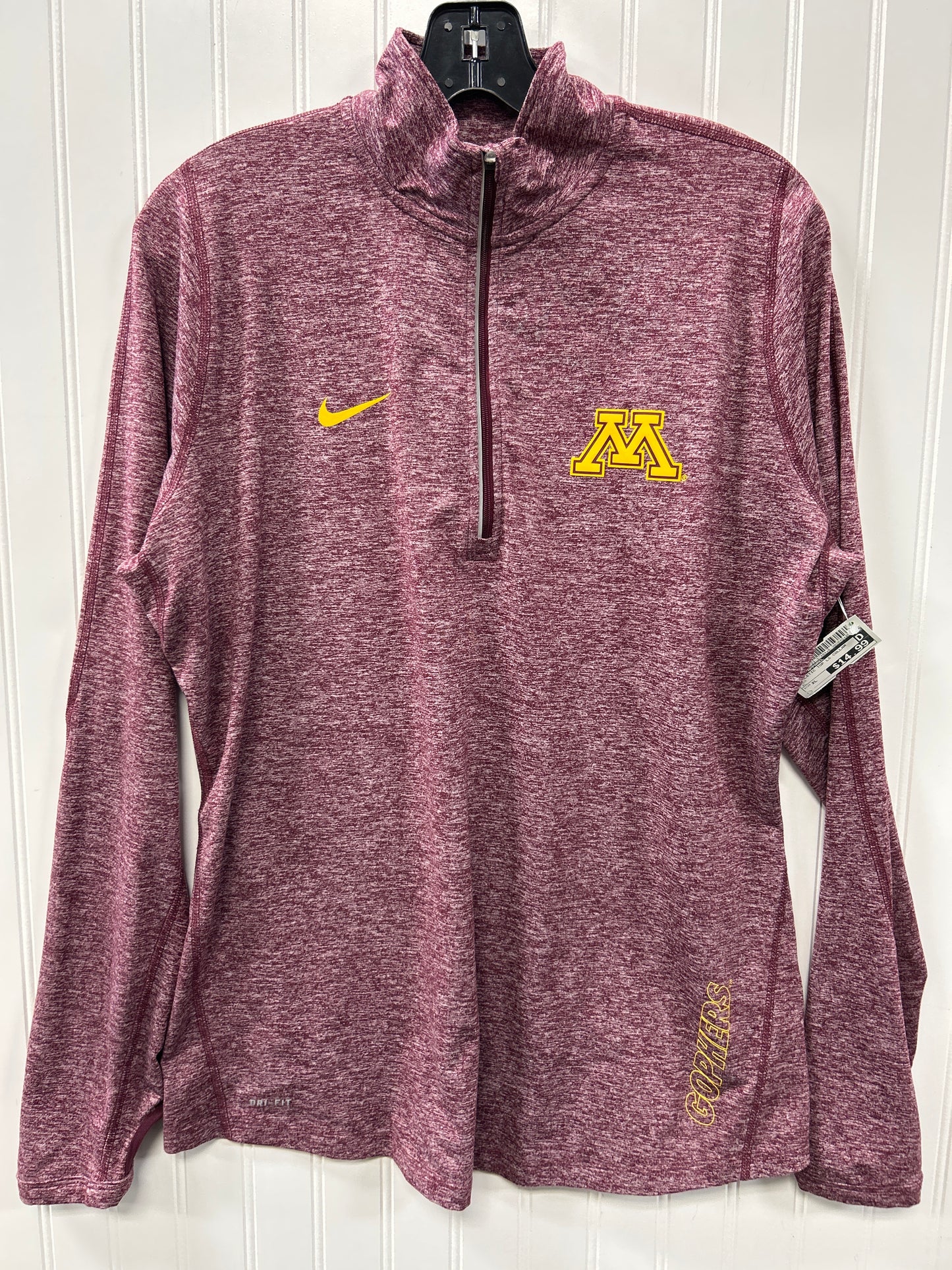 Athletic Top Ls Collar By Nike Apparel In Red, Size:Xl