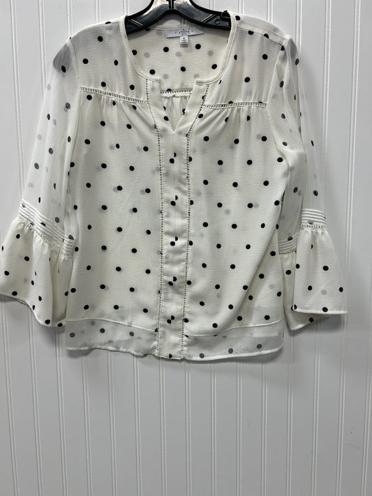 Blouse Ls By Fever In Polkadot Pattern, Size:S