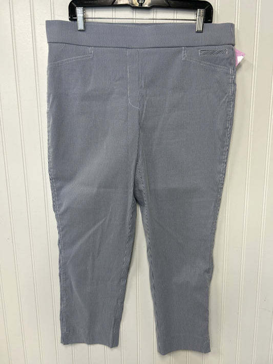 Capris By Anne Klein In Striped Pattern, Size:L