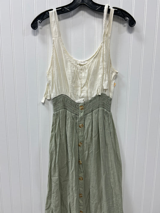 Dress Casual Maxi By Blu Pepper In Green & White, Size:L