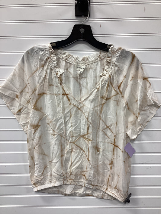 Top Ss By Cloth & Stone In Cream, Size:M