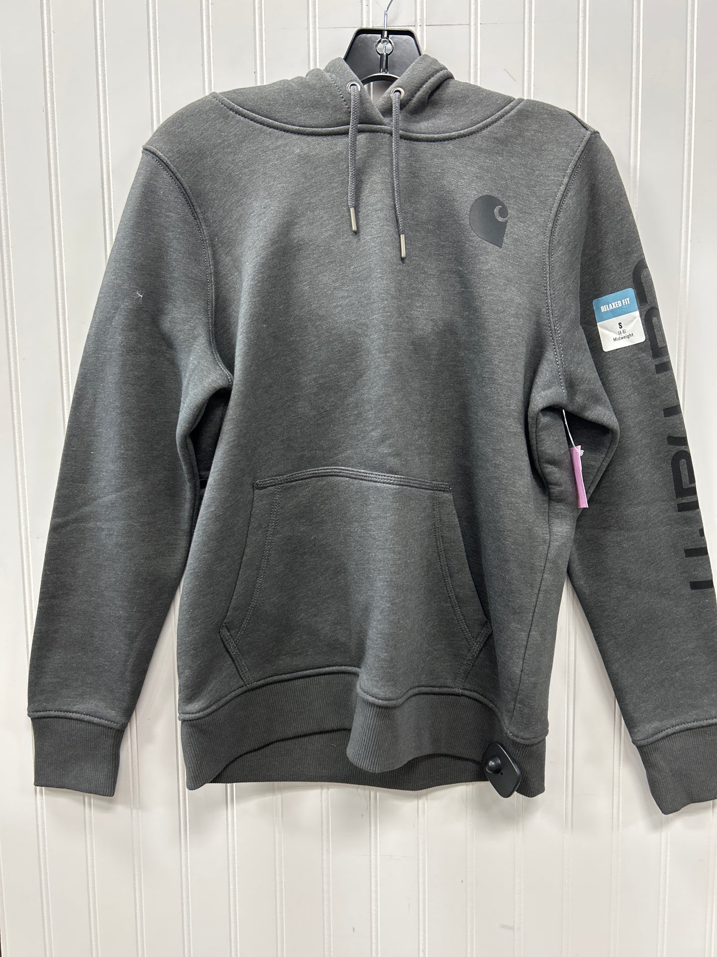 Sweatshirt Hoodie By Carhartt In Grey, Size:S