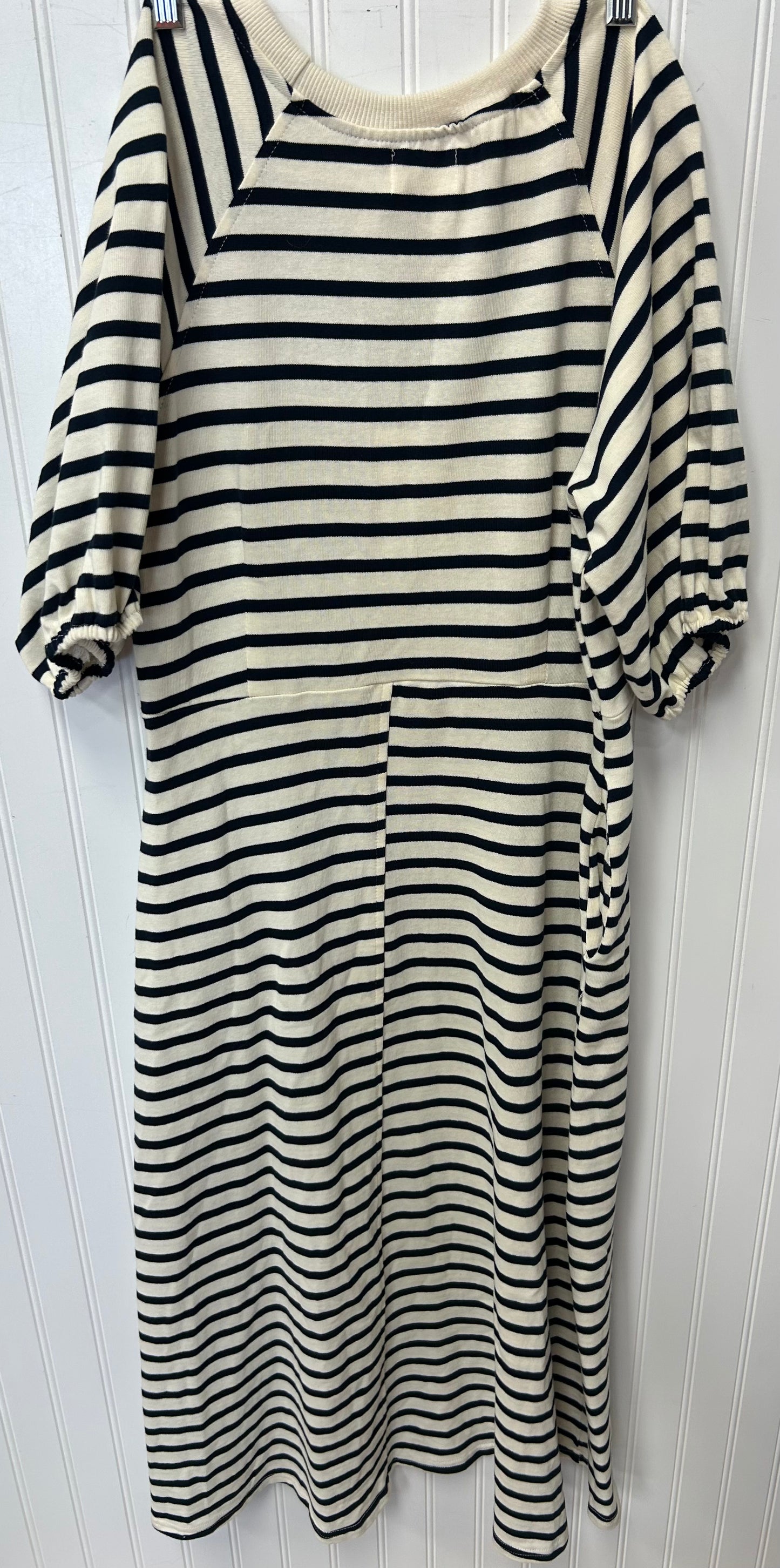 Dress Casual Maxi By Polagram In Blue & Cream, Size:M