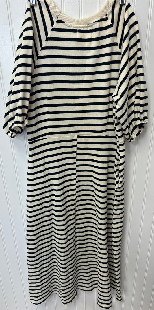 Dress Casual Maxi By Polagram In Blue & Cream, Size:M