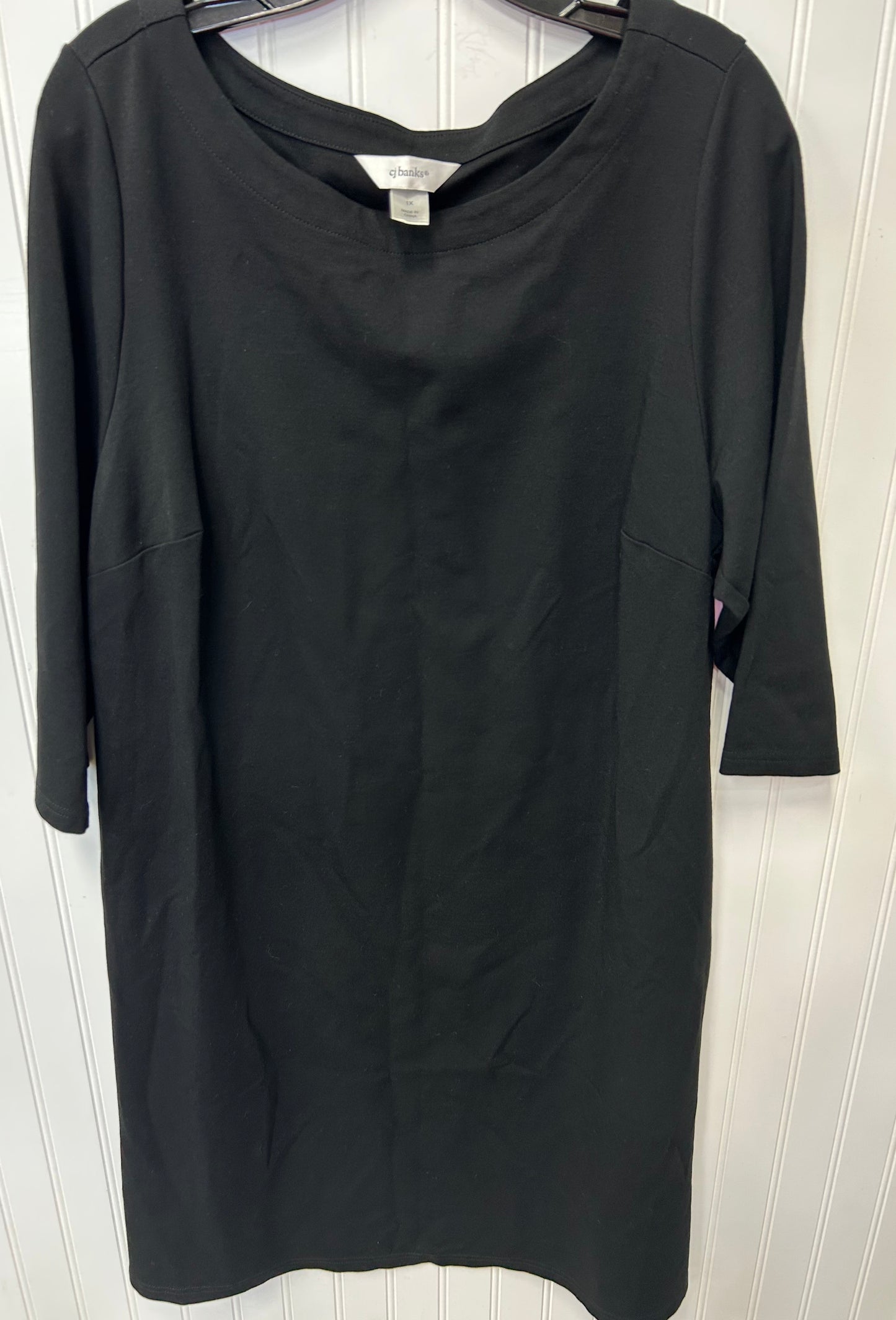 Dress Work By Cj Banks In Black, Size:1X