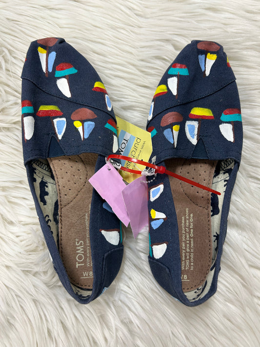Shoes Flats By Toms In Navy, Size:8